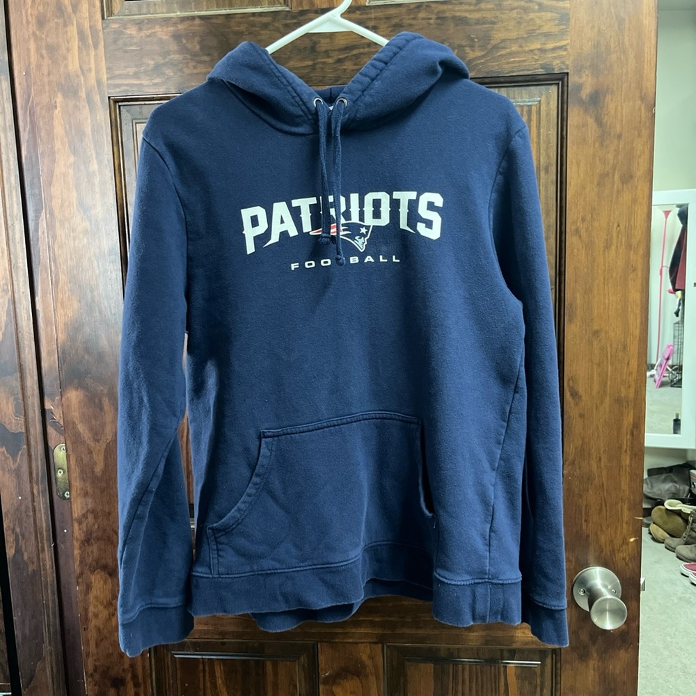 NFL New England Patriots Hoodie  Adult Medium Navy Blue Mens